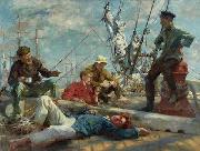 Henry Scott Tuke The midday rest sailors yarning oil painting artist
